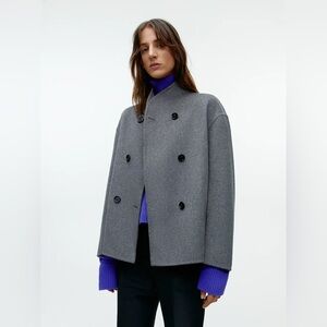 ARKET Double-Face Wool Jacket Gray Size 44 US Size L